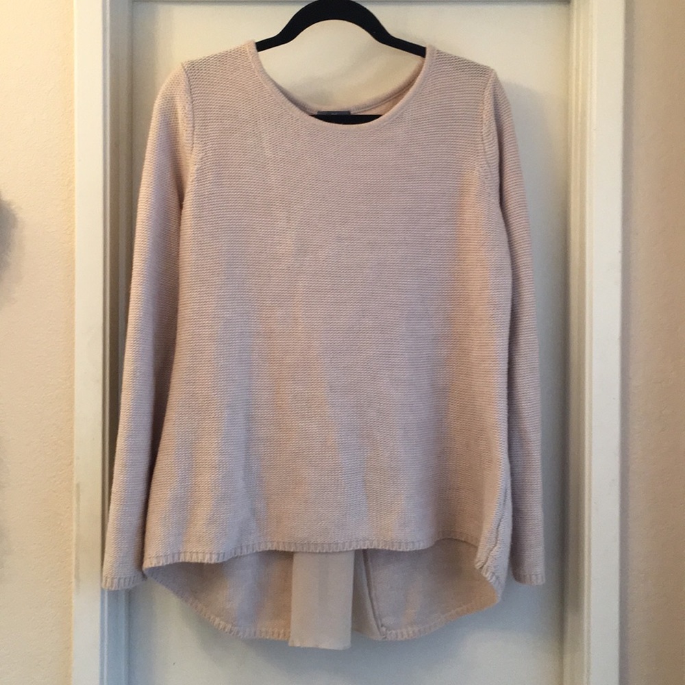 Market & Spruce Cream high low sweater M